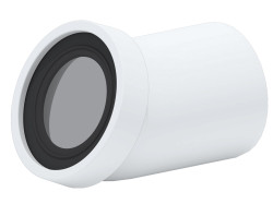 Koleno pripojovacie WC d110x120x22.5 hladk s gumovou manetou, do potrubia s tesnenm, polypropyl